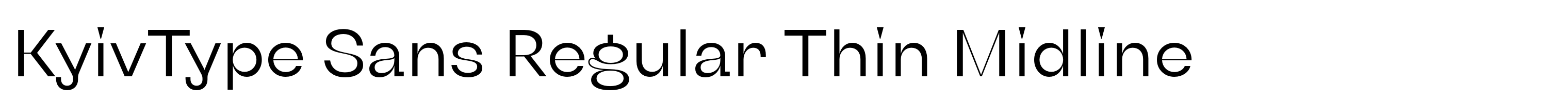 KyivType Sans Regular Thin Midline